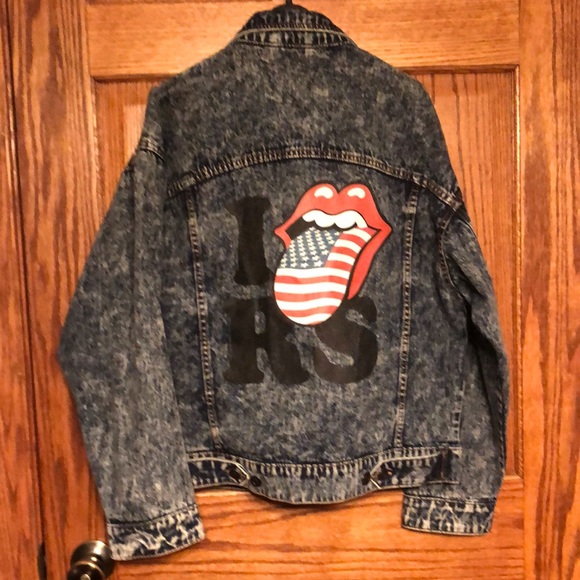 the Rolling Stones Jackets & Blazers - New Listing! Official Rolling Stones Vintage Style Denim Jacket